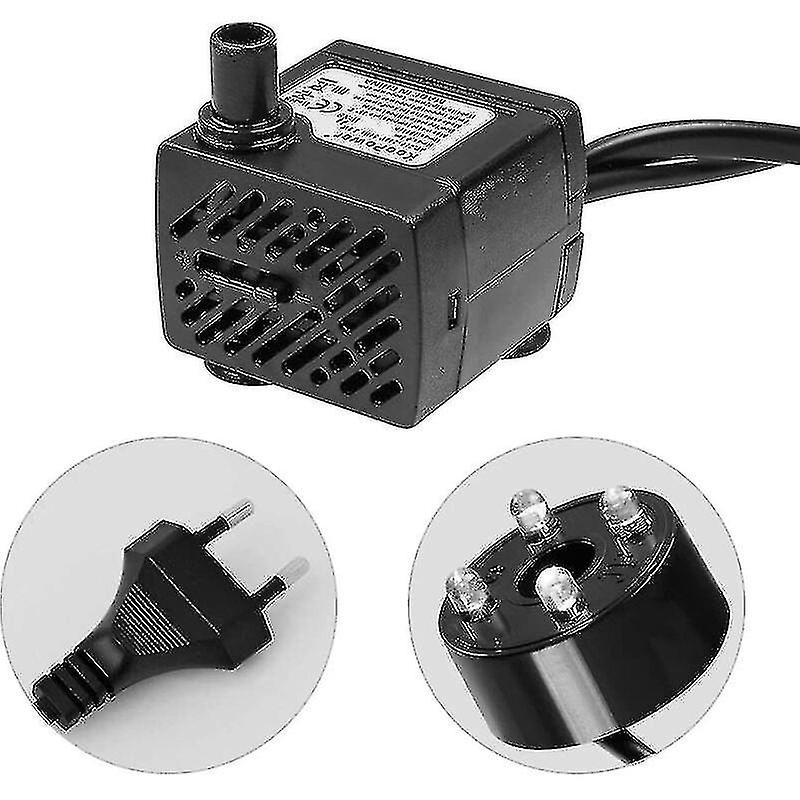 Mini Water Pump With Led, 180l/h, 3.5w, Small Aquarium, Garden, Well, Garden Pond, Water Fountain Pump