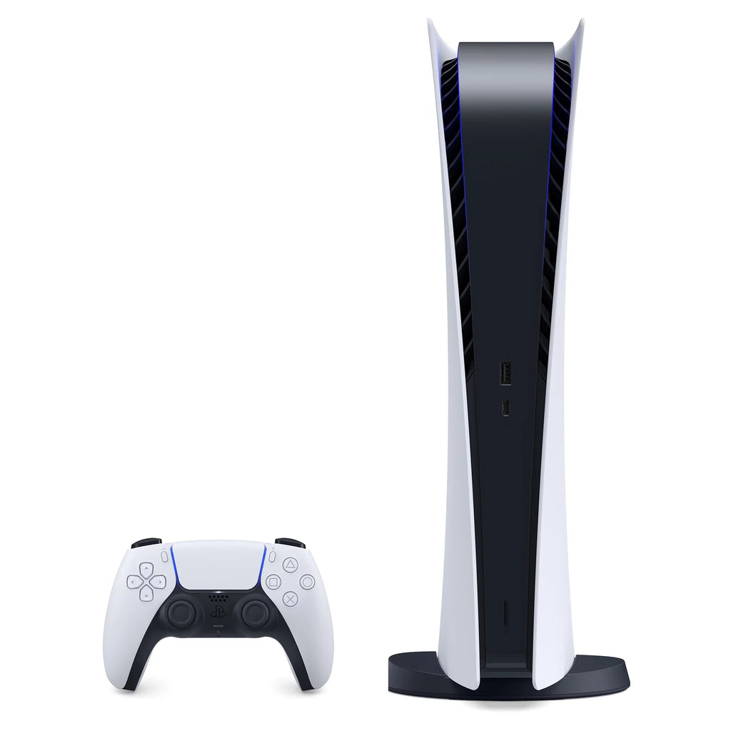 PS5 Sony Playstation 5 Digital Edition Gaming Console + 1 Wireless Controller - 16GB GDDR6, 825GB SSD Storage, WiFi 6, 120Hz 8K Output - Random Color Water Bottle