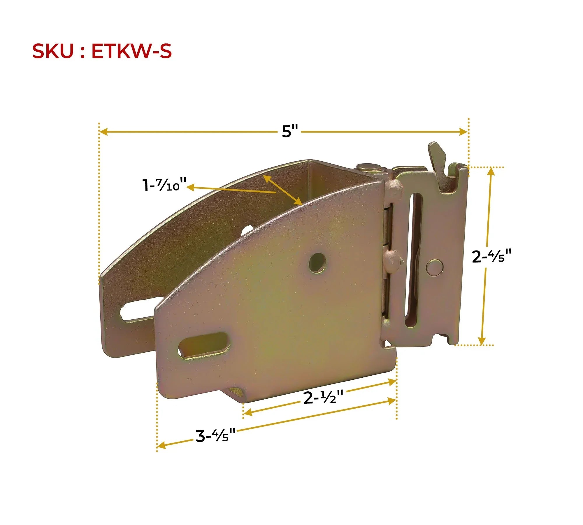 (4 Pack) E-Track Wood Beam Socket Shelf Brackets w/ Rotating Hinge - E Track Bracket 2x4 & 2x6 Wood Beams Fitting in Truck, Enclosed Trailer, Cargo, Van - E-Track Accessories & Rail System