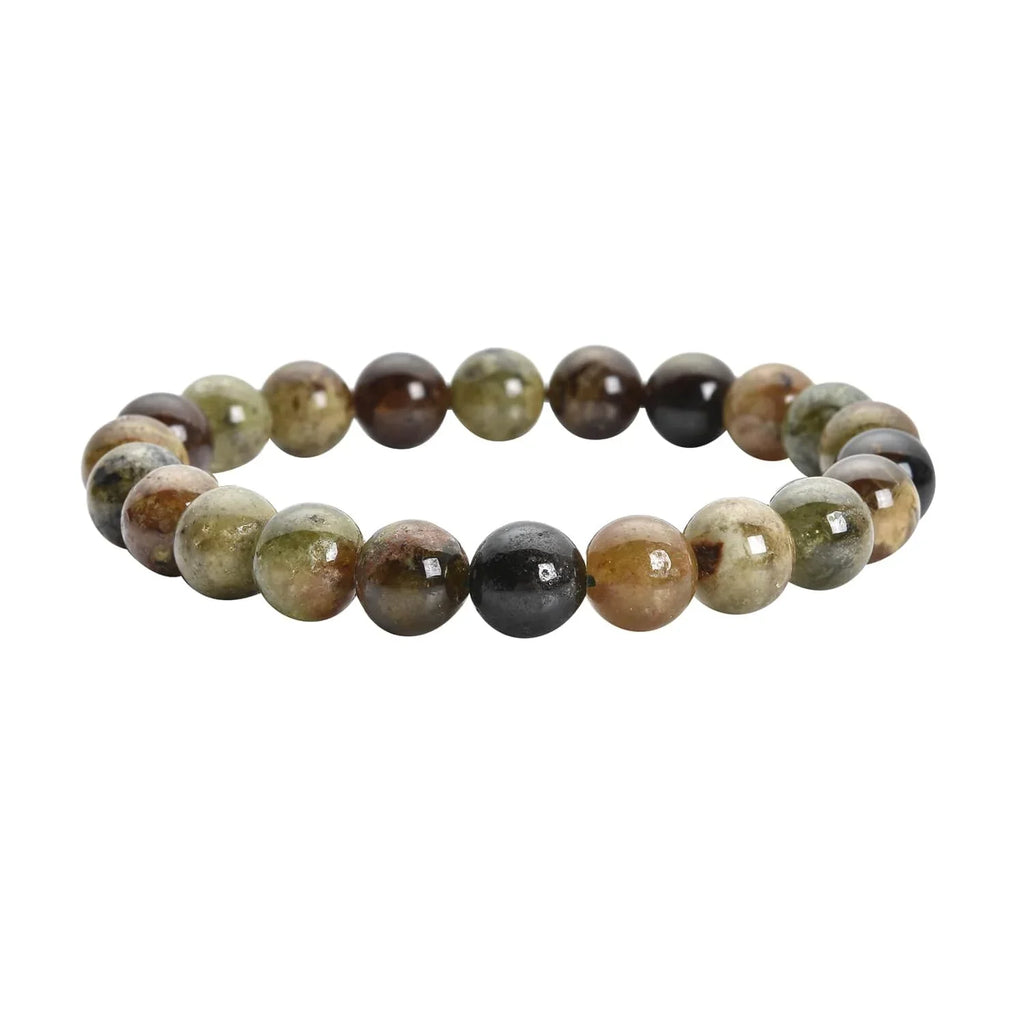 Shop LC Ct 155 Green Garnet 8-10mm Beaded Stretch Bracelet Women Mothers Day Gifts Mom