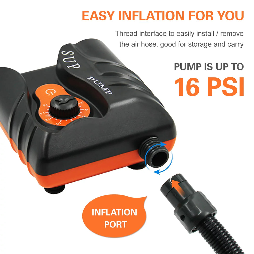 STERMAY 16PSI Electric Inflation Air Pump with 6PCS Nozzles Inflatable and Craft