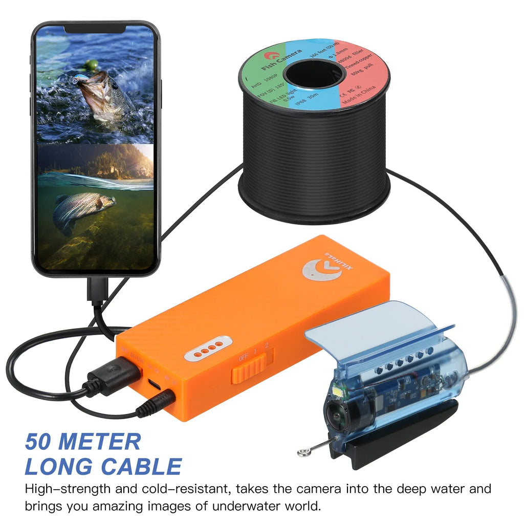 Gofishup 1080P Underwater Fishing Camera Fish Finder with APP Control, Live Video Ice Lake Sea Craft Kayak Fishing