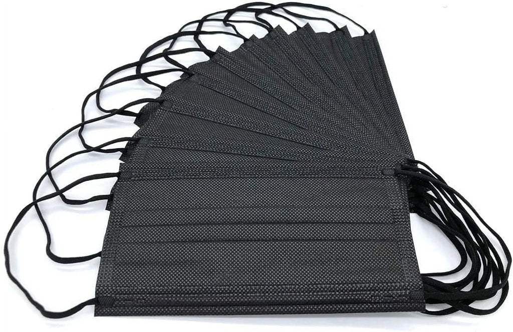 MagiCare Premium 3 Ply Comtable, Soft, Breathable Black Face Mask - 50ct Box