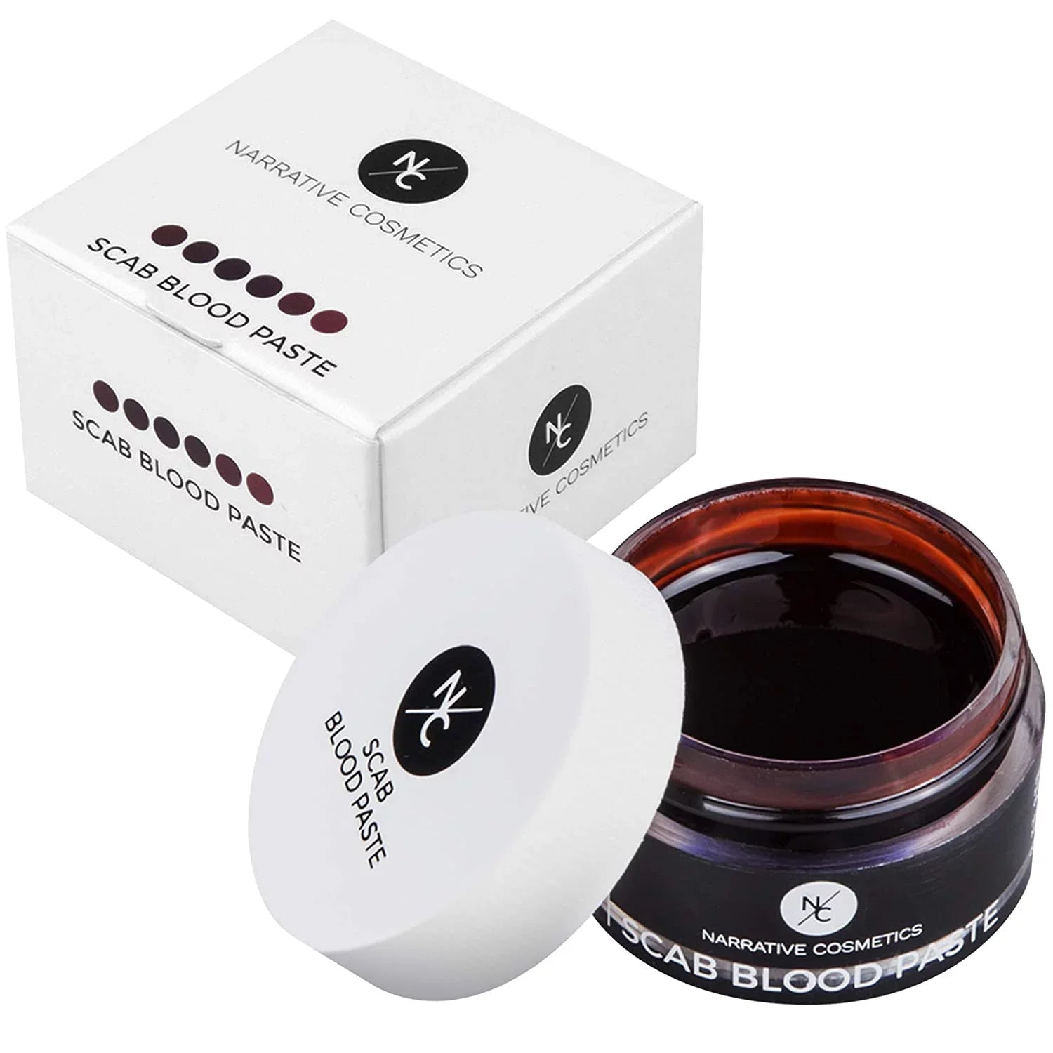 Narrative Cosmetics Starter Effects Kit - 6 Color Bruise Wheel, Scar Wax with Double Sided Spatula, Scab Blood Paste, and Foam Makeup Sponge Block - Perfect Special FX and Theatrical Makeup