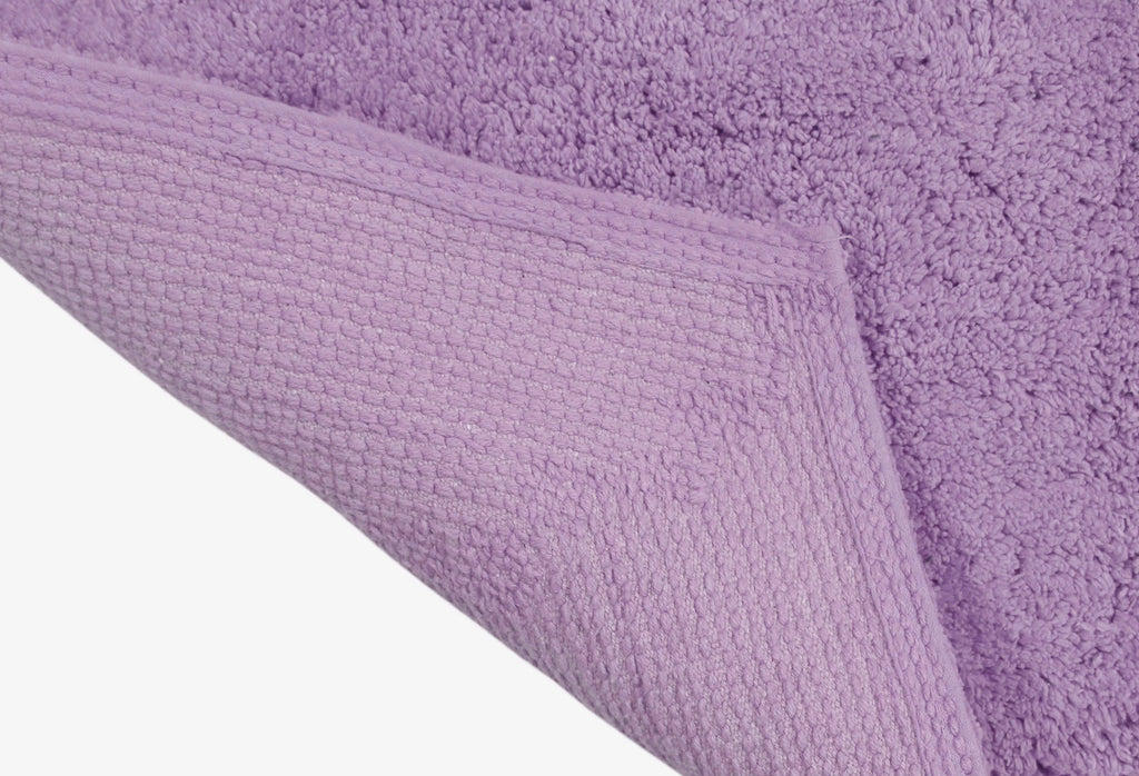 Home Weavers Waterd Collection 100% Cotton Tufted Bath Rug, Extra and Absorbent Bath Rugs, Non-Slip Plush Bath Carpet, Machine Wash Dry, bath rugs Bathroom Floor, 20" x 20" Contour, Purple Rug