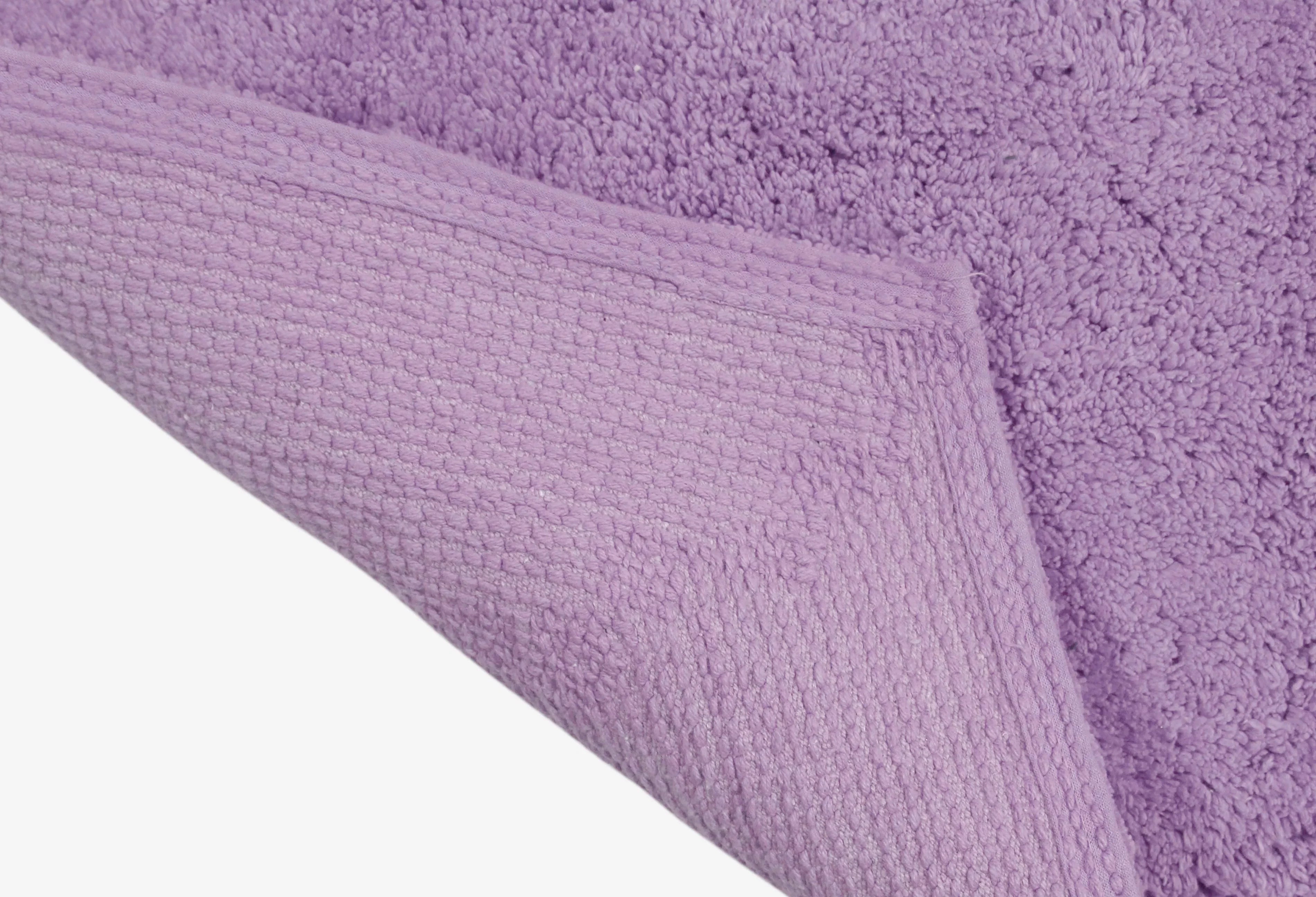Home Weavers Waterd Collection 100% Cotton Tufted Bath Rug, Extra and Absorbent Bath Rugs, Non-Slip Plush Bath Carpet, Machine Wash Dry, bath rugs Bathroom Floor, 20" x 20" Contour, Purple Rug