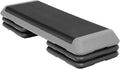 43'' Exercise Aerobic Step Platm, Adjustable Fitness Stepper with 4 Stackable Risers, Aerobics Stepper Workout Stepper Home Gym Cardio Strength & Training