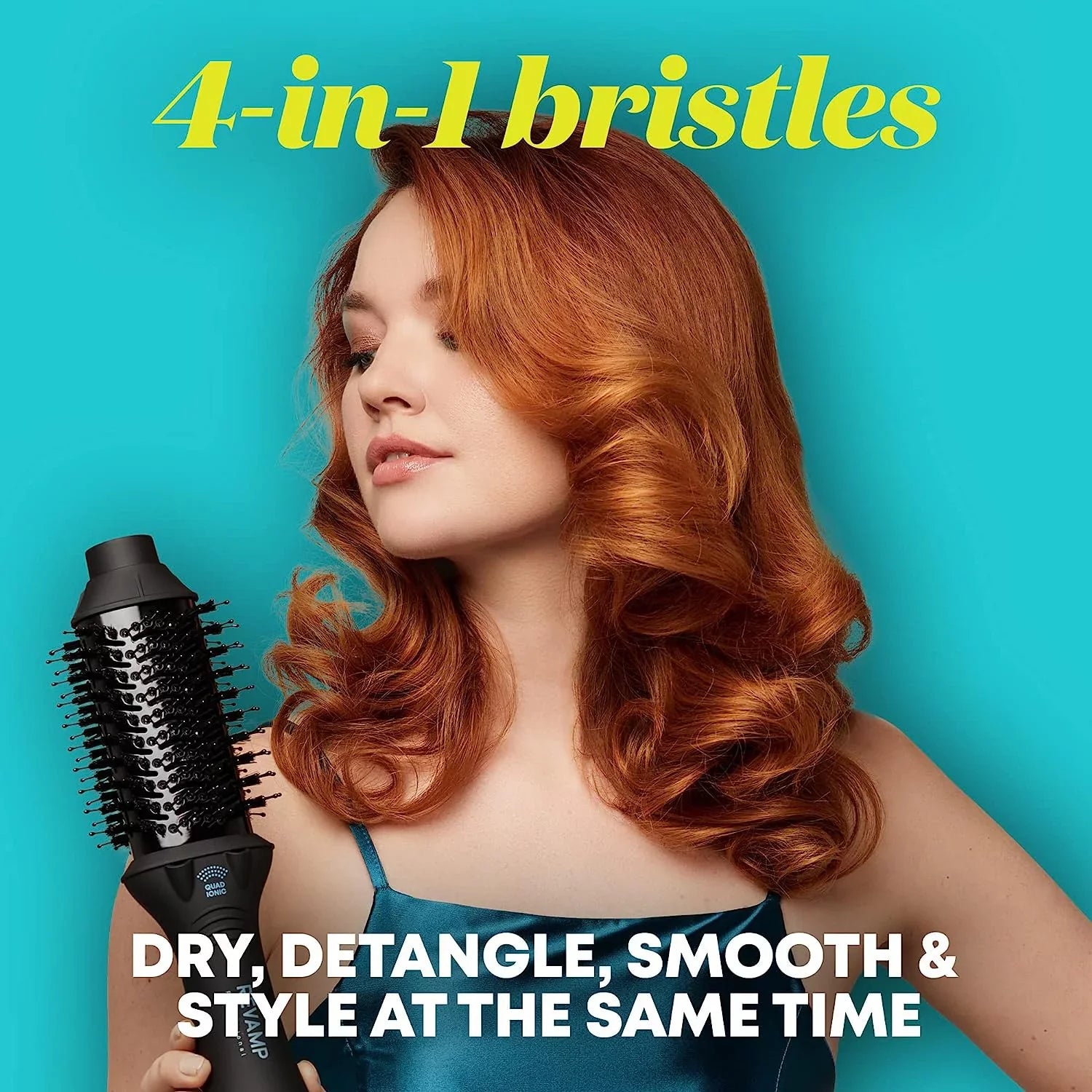 Revamp Progloss Perfect Blow Dry Volume & Shine Hot Air Styler – Hair Dryer Brush Wet or Dry Styling – Ceramic Barrel Infused with Progloss Oils Frizz-Free Shine – Auto-Off & 9’ Swivel Cord