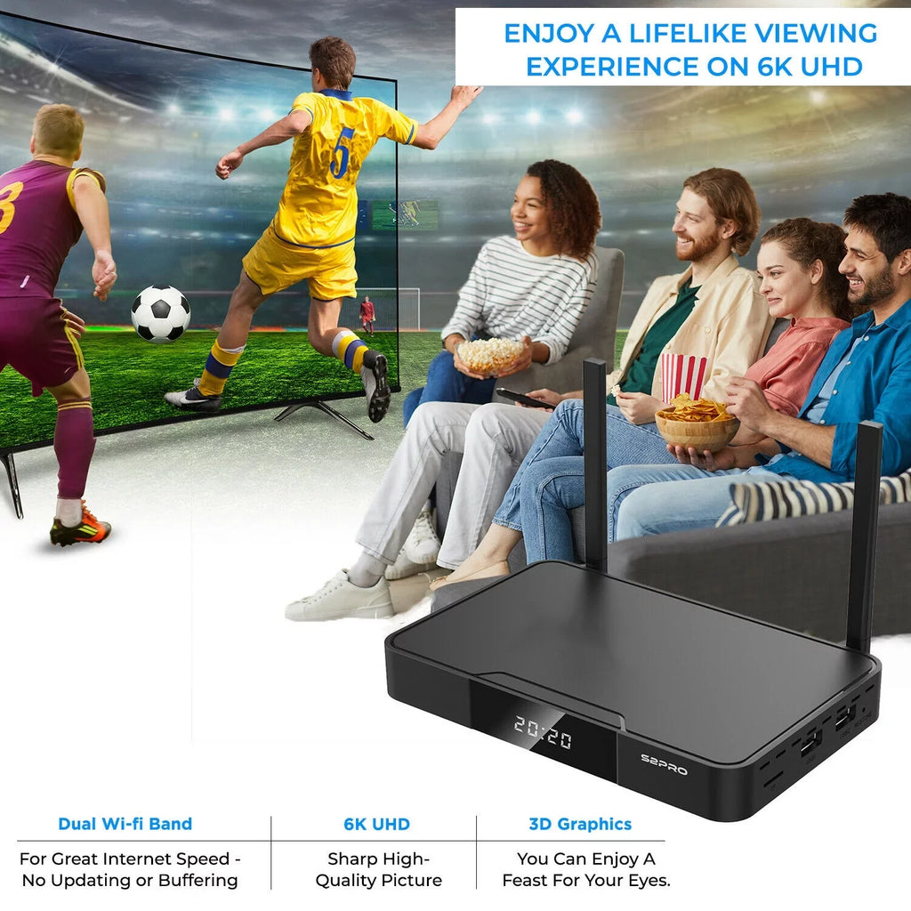 superbox s2 pro Powered by Android 9 Output USB3.0 2GB RAM 16GB ROM mini computer