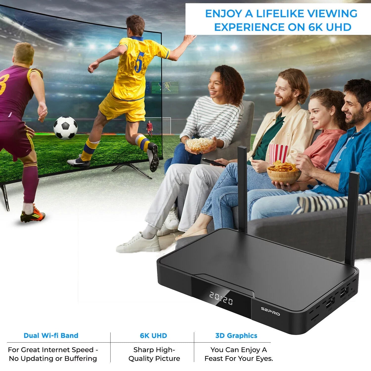 superbox s2 pro Powered by Android 9 Output USB3.0 2GB RAM 16GB ROM mini computer