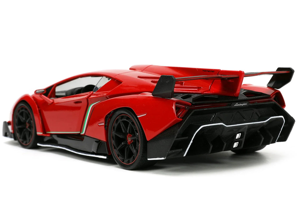 Jada 34212 Lamborghini Veneno Red & Black Hyper-Spec Series 1-24 Diecast Model Car