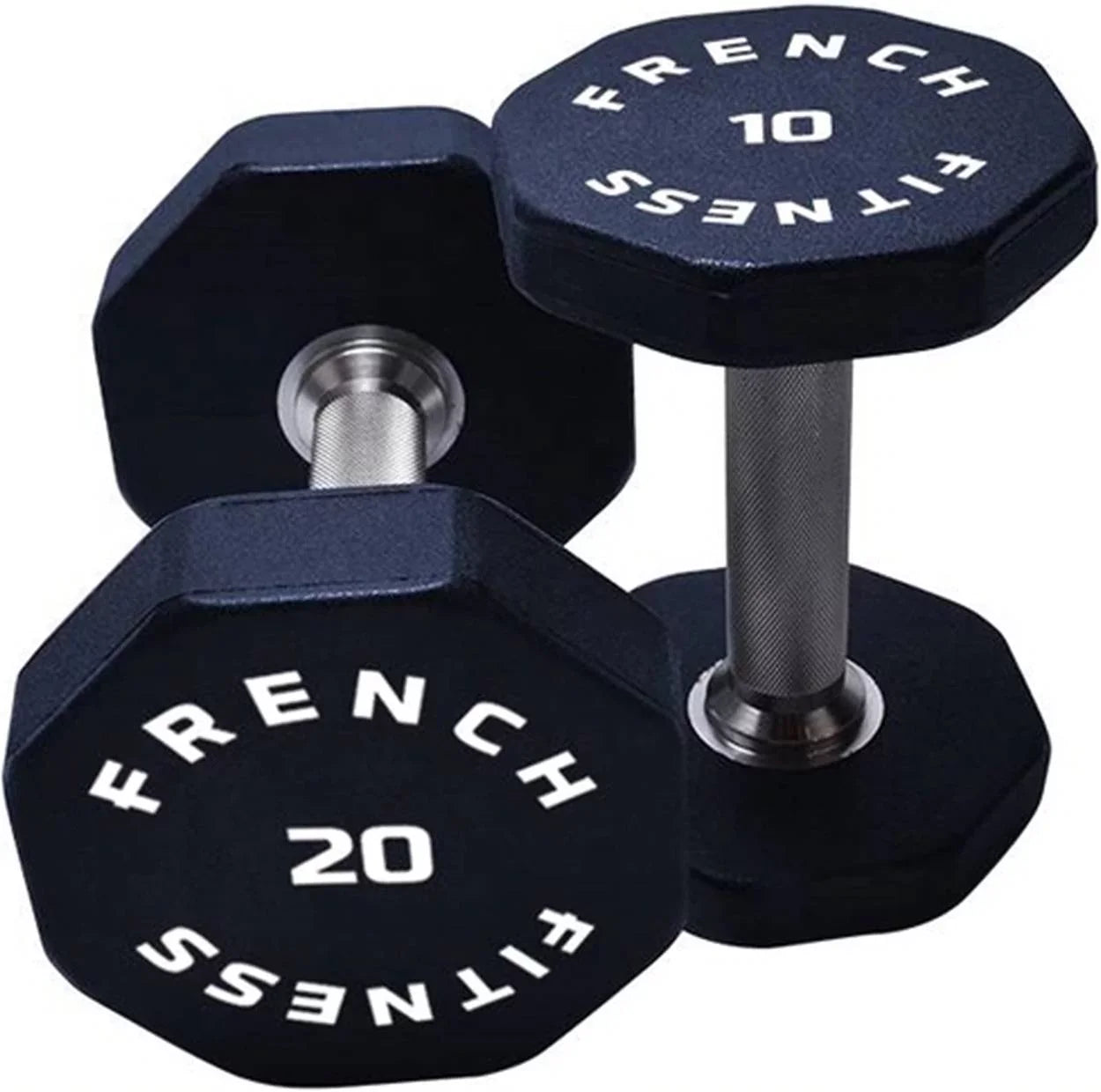 French Fitness Urethane 8 Sided Hex Dumbbell Set, 5-50 lbs (New)