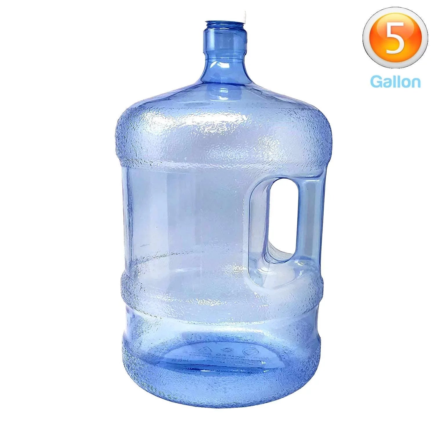 PureAqua BPA-Free Reusable Plastic Water Bottle Jug Container, Easy Grip Carry Handle, Sports Residential & Commercial Use, Camping 5 Gallon