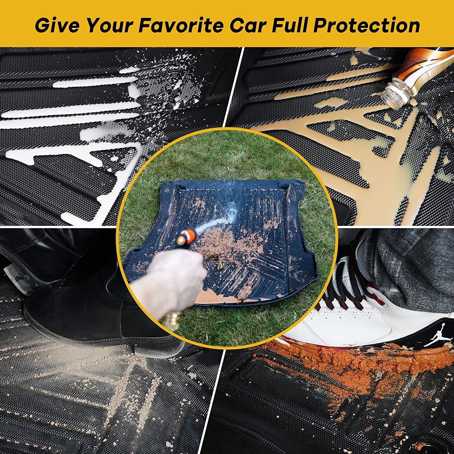 Easy to Clean 2011-2021 Jeep Grand Cherokee TPO Rear Cargo Trunk Mats Liner