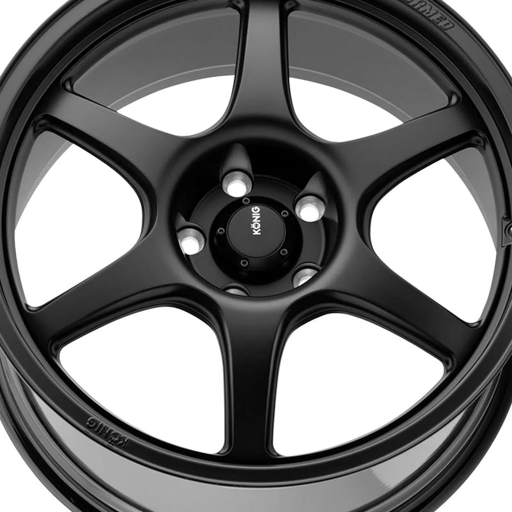 17x8 Konig 106B Hexam Matte Black Wheel 5x114.3 (38mm)