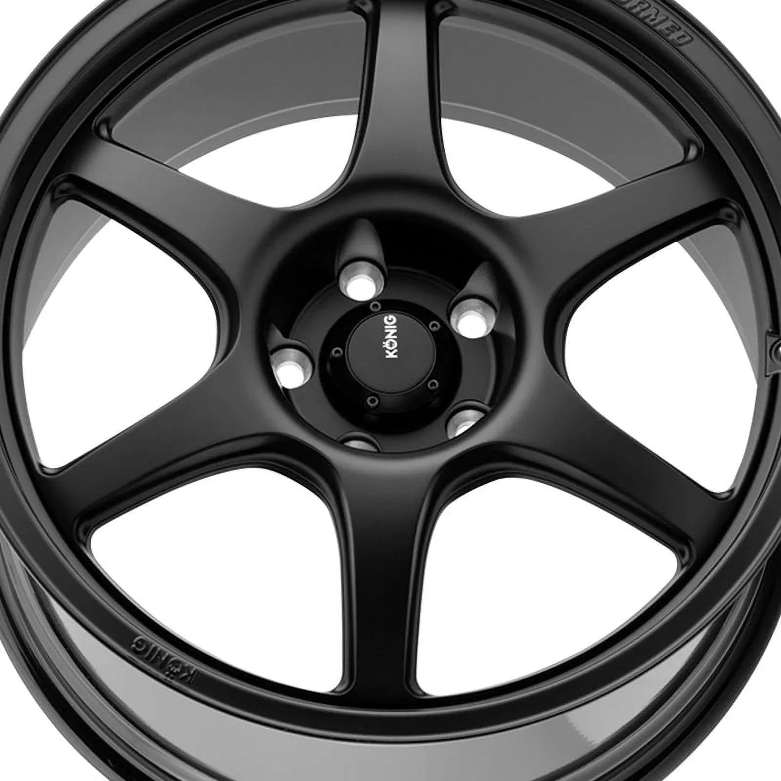 17x8 Konig 106B Hexam Matte Black Wheel 5x114.3 (38mm)