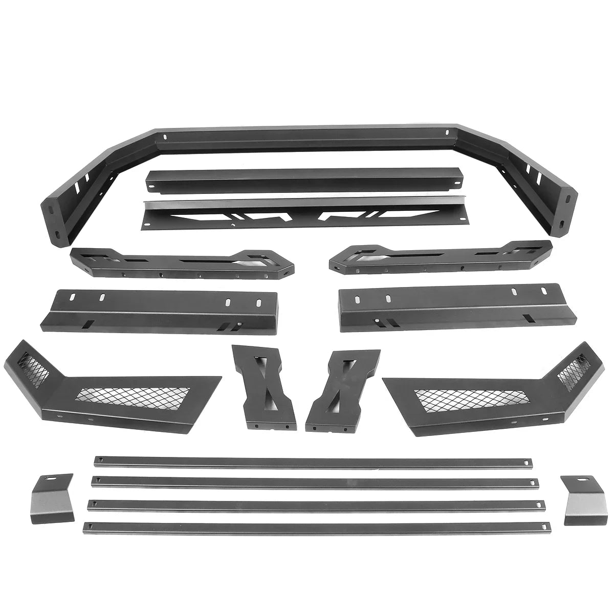 DNA Motoring TCRB-007 For 2007 to 2018 Toyota Tundra Square Style Offroad Truck Bed Roll Bar+Cargo Box 08 09 10 11 12 13 14 15 16 17