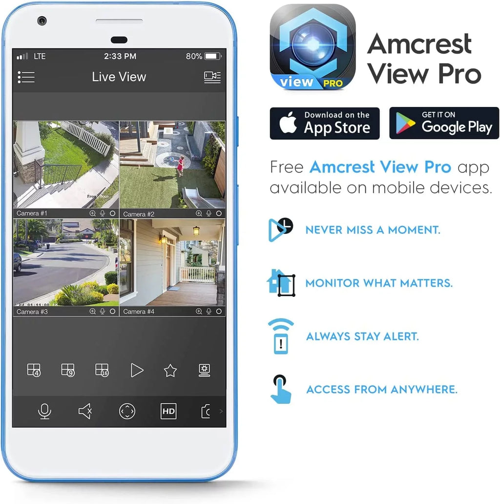 Amcrest Dual-Lens 4K (2 x 2K) AI Outdoor Security Turret IP POE Camera, 8MP (2 x 4MP) @25fps,