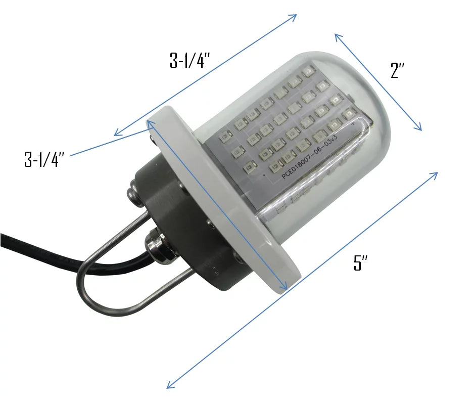 Pactrade Marine Craft LED White Underwater Submersible Night Fishing Light 5" IP68
