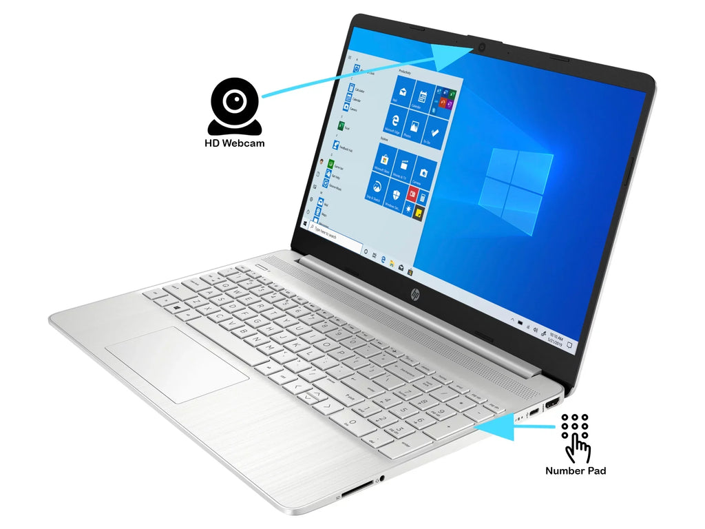 HP 15 Notebook, 15.6" HD Display, Intel Core i5-1135G7 Upto 4.2GHz, 32GB RAM, 1TB NVMe SSD, HDMI, Card Reader, Wi-Fi, Bluetooth, Windows 10 Home