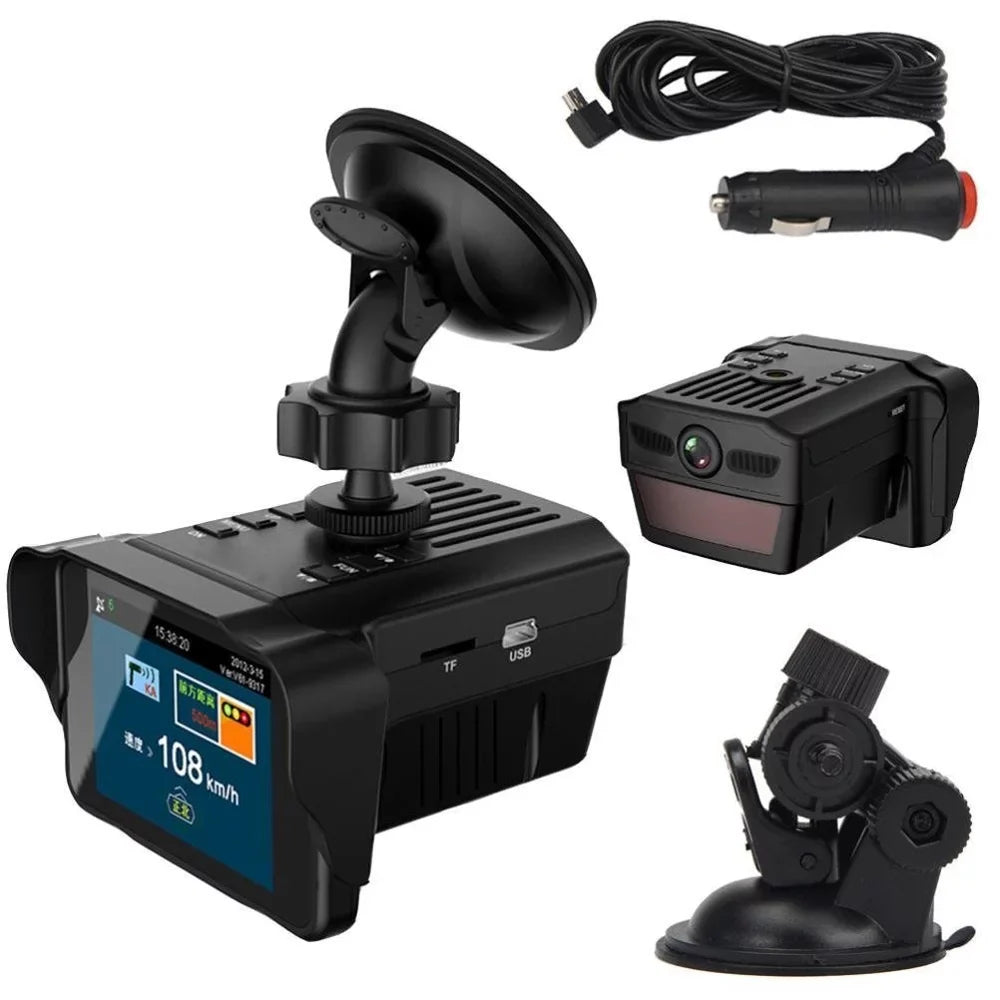 moobody 2-in-1 Car Recorder and Radars Speed Detector 1080P Dash Cam Car camera DVR Car Dashboard Camera 140° Wide Angle
