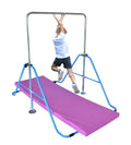 Expandable Gymnastics Kip Bar Gymnastic Training Kip Bar Adjustable Height Horizontal Bar Monkey Bars Folding Climbing Tower Fitness Kids with Mat Blue