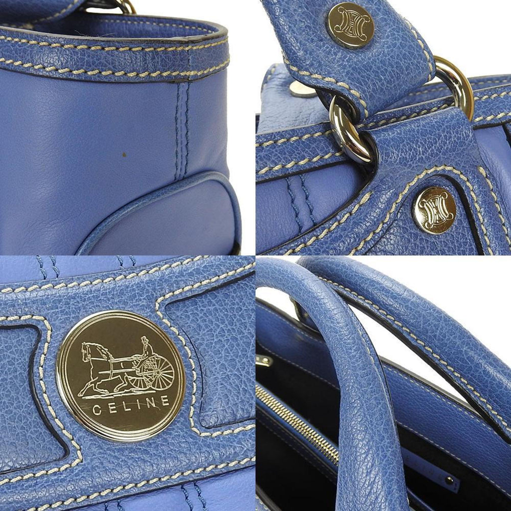 Pre-Owned Celine Handbag Boogie Bag 134023PLA.06BM Leather Blue Women's CELINE (Good)