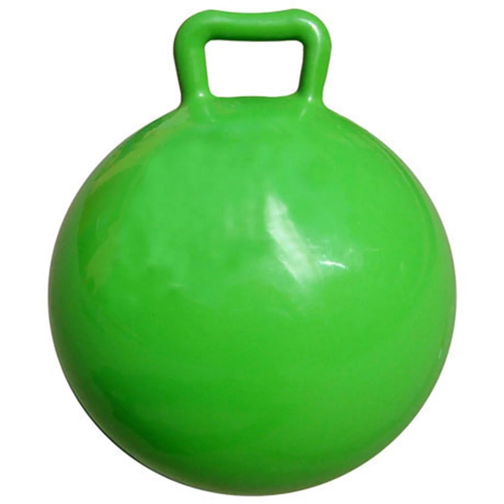 Pure Color Inflatable Bouncing Ball Kids Jumping Hop Ball with Handle Adults Children Exercise Toy