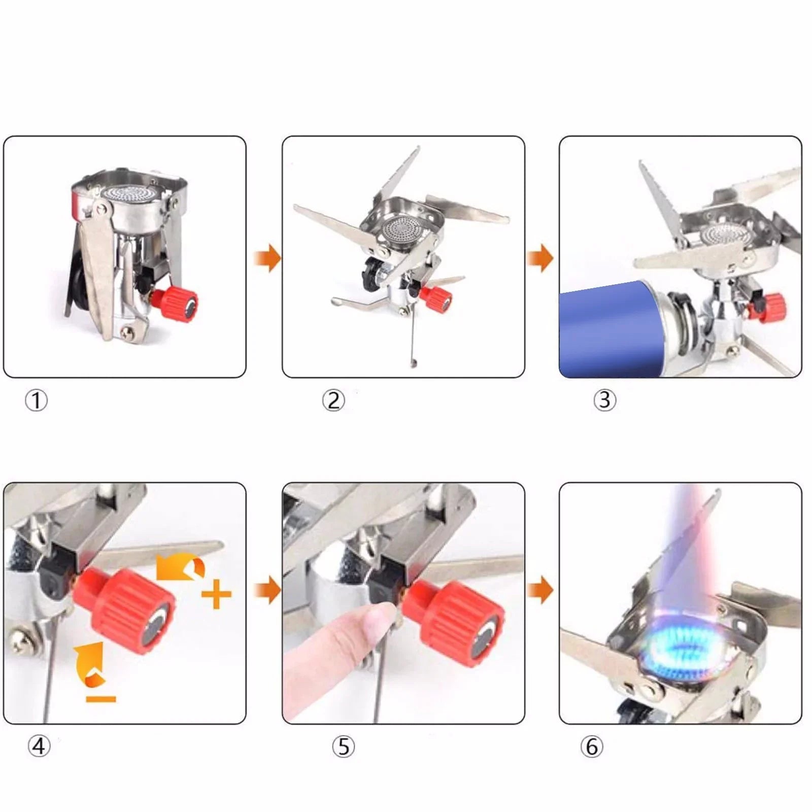 Clearance On Sale 4000w Foldable Outdoor Camping Stove Mini Picnic Camp Gas Burner Cooking Tool