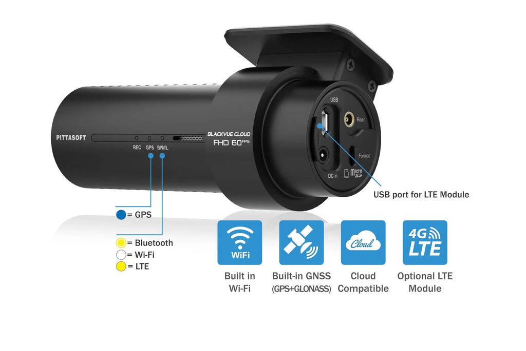 BlackVue DR770X-2CH-TRUCK Front + Waterproof Exterior Dash Cam With 64GB Card | Cloud-Ready 1080p 60FPS GPS & WiFi