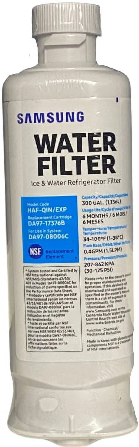 4-Pack Replacement DA97-17376B HAF-QIN/EXP Refrigerator Water Filter New, Sealed