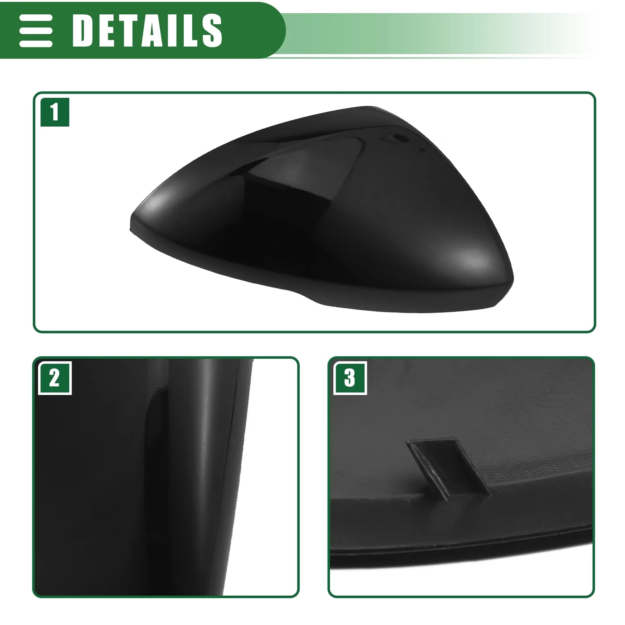 Unique Bargains Side View Mirror Protection Trim Shell Right Side Mirror Cap Replacement Chevrolet Cruze 2017-2019 Black