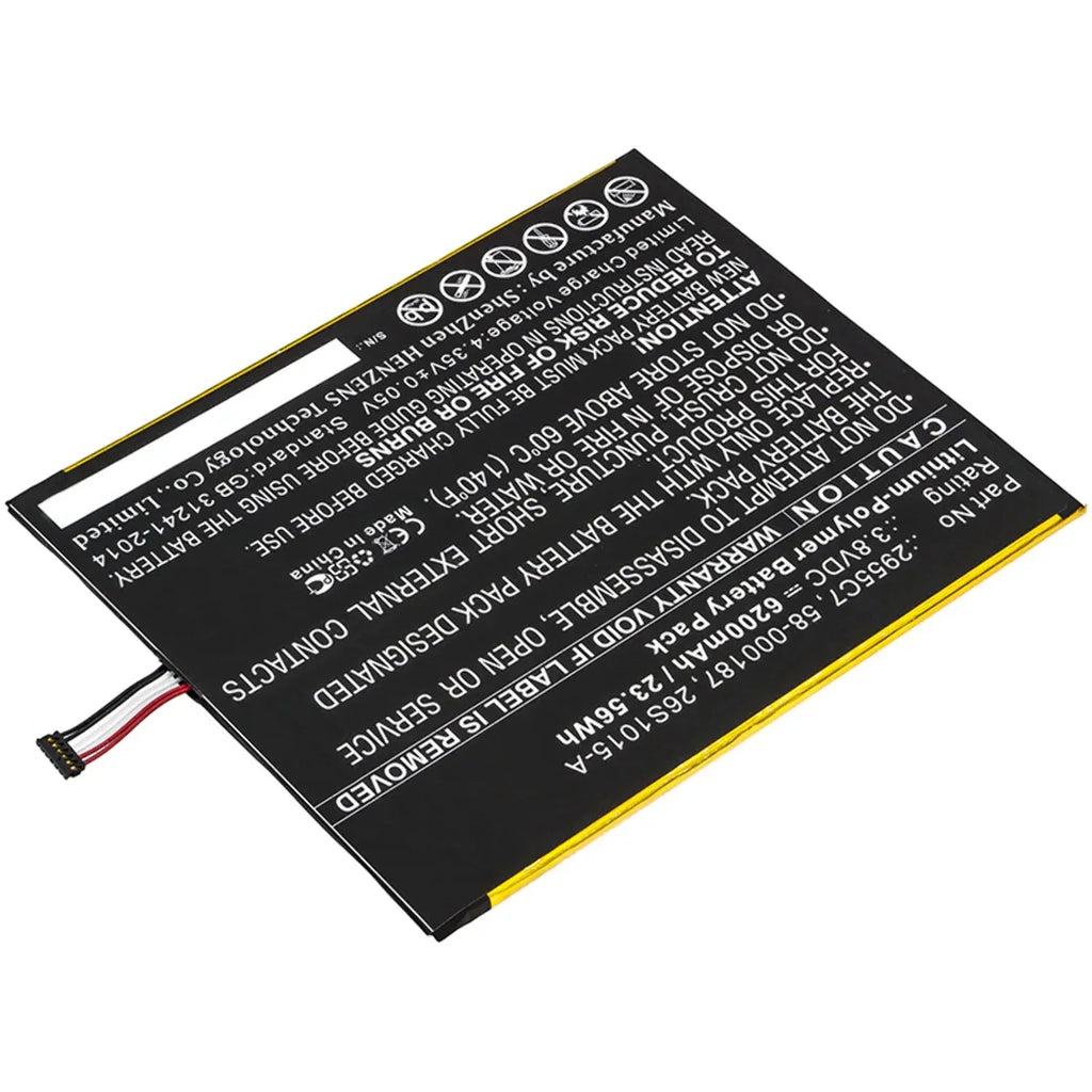Batteries N Accessories BNA-WB-P9722 Tablet Battery - Li-Pol, 3.8V, 6200mAh, Ultra High Capacity - Replacement Amazon 26S1015-A Battery