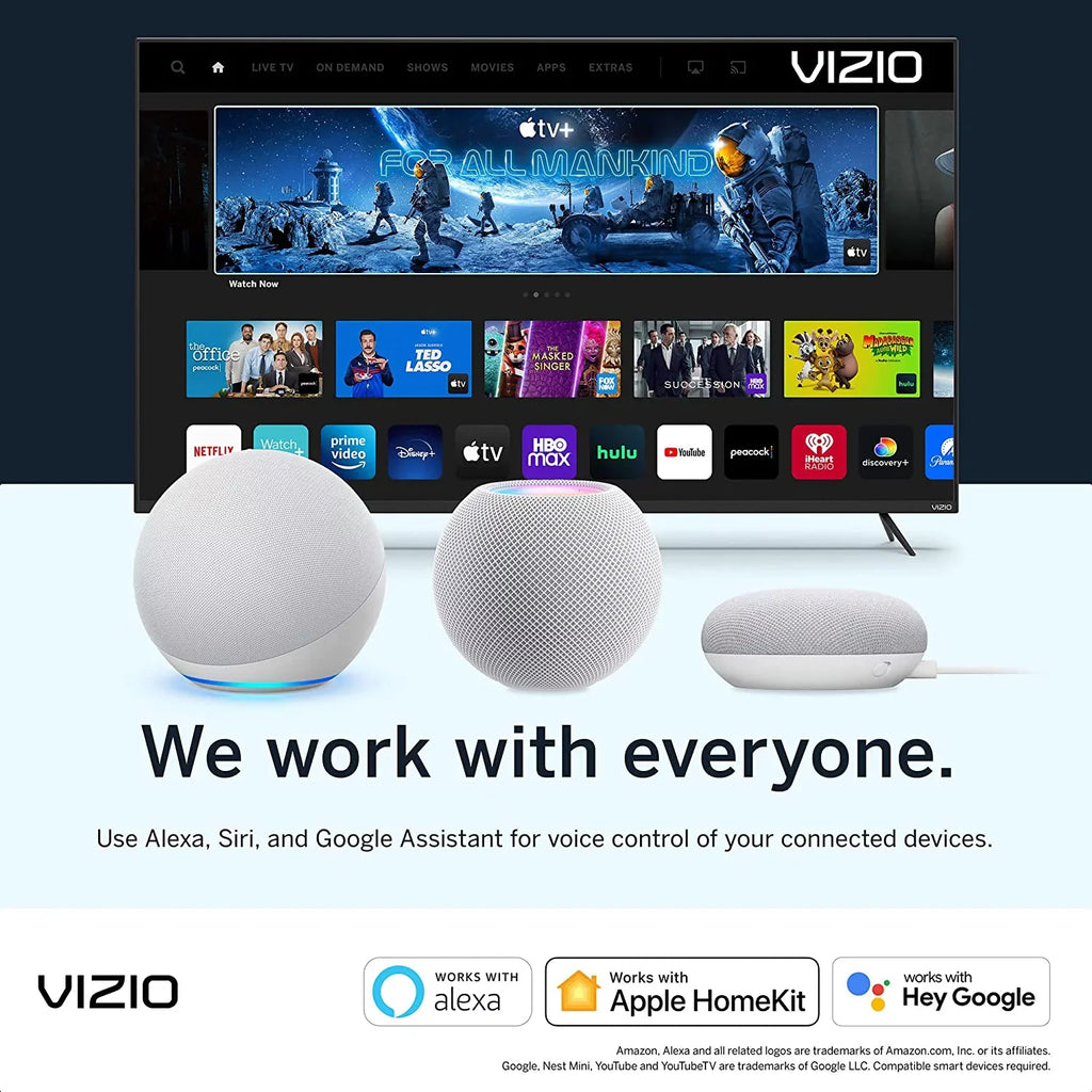 VIZIO 24-inch D-Series Full HD 1080p Smart TV (D24f) with AirPlay and Chromecast Built-in, Screen Mirroring, Voice Control, & 150+ Free Streaming Channels Bundle with Cable Ties and Microfiber