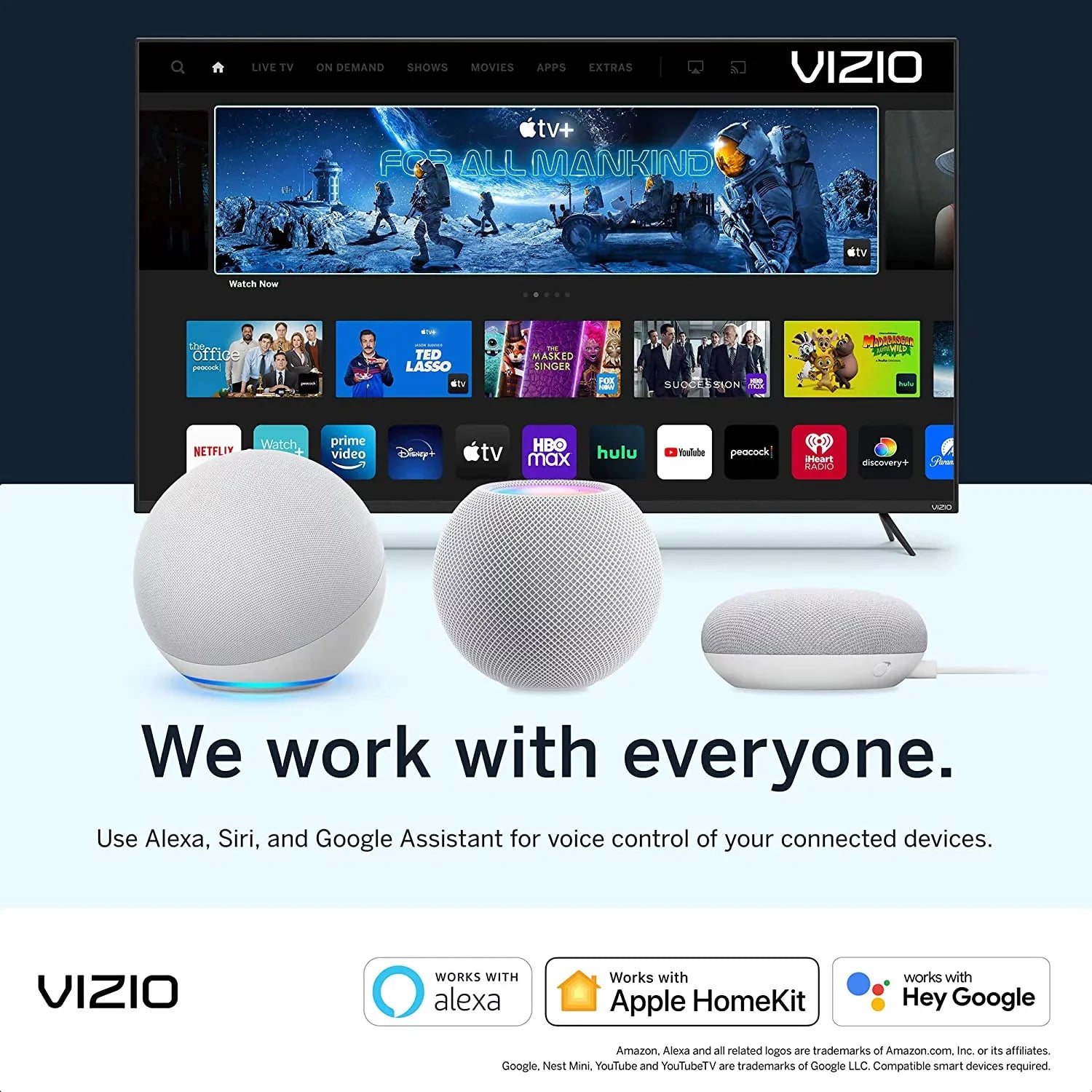 VIZIO 24-inch D-Series Full HD 1080p Smart TV (D24f) with AirPlay and Chromecast Built-in, Screen Mirroring, Voice Control, & 150+ Free Streaming Channels Bundle with Cable Ties and Microfiber