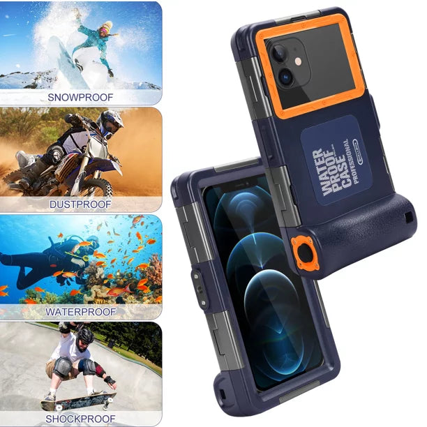UrbanX Professional [15m/50ft] Swimming Diving Surfing Snorkeling Photo Video Waterproof Protective Case Underwater Housing Panasonic Eluga I4 And all Phones Up to 6.9 Inch LCD with Lanyard