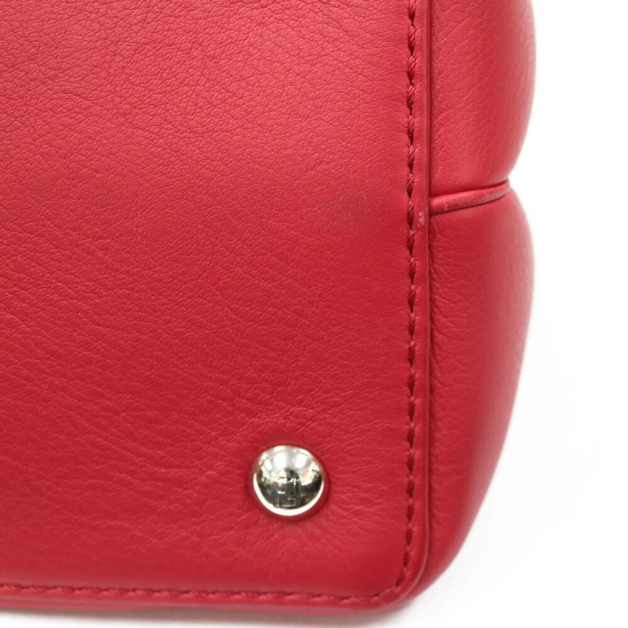 Pre-Owned FENDI Shoulder Bag Handbag Toujour Red Ladies (Fair)