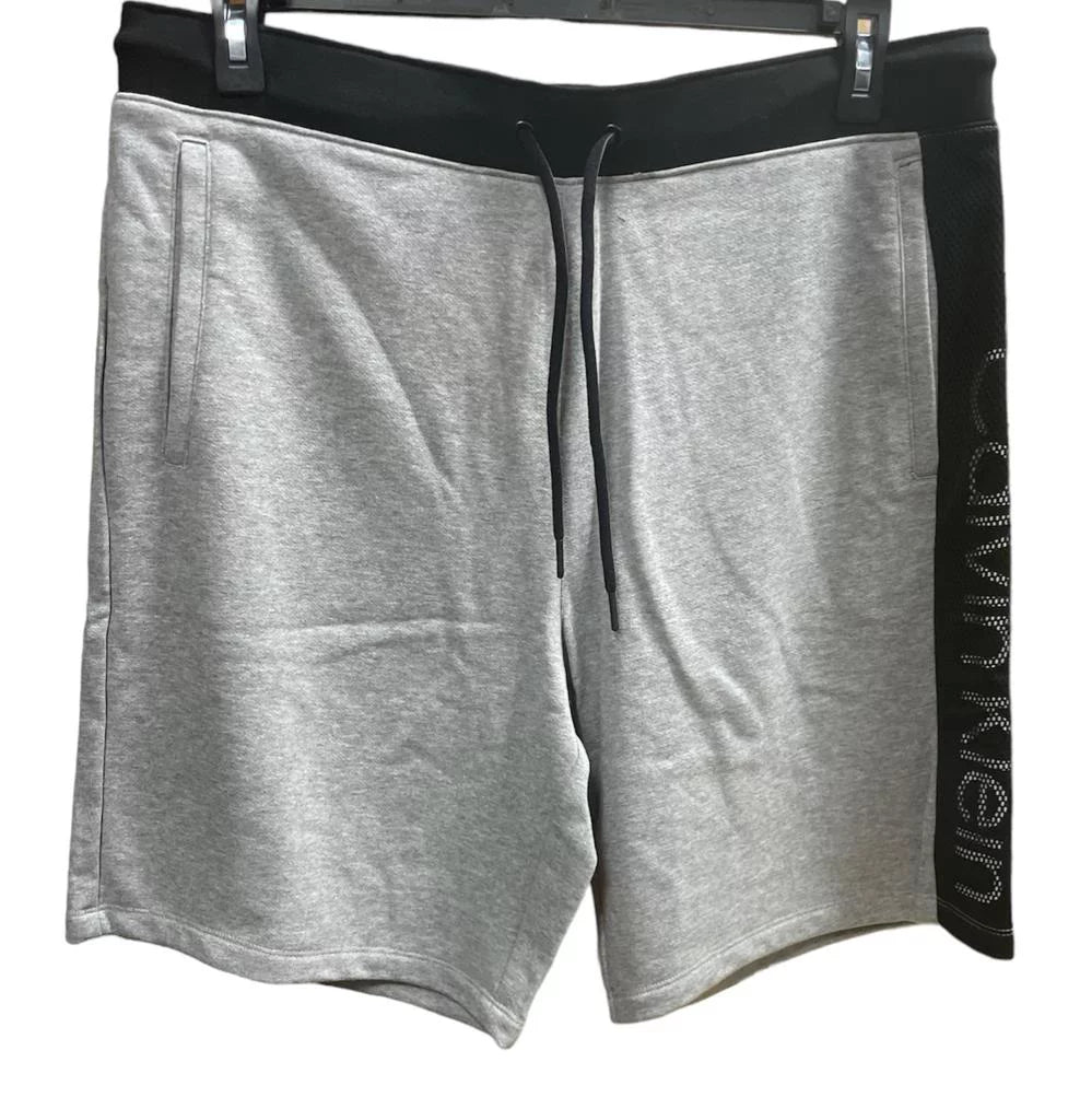 Calvin Klein FADED GRAY HEATHER Men's Knit Drawstring Shorts, US Large
