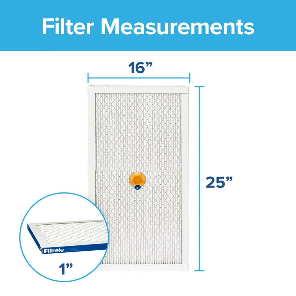 Filtrete 16x25x1 Smart Air Filter, MPR 2200 MERV 13, Premium Allergen & Home Pollutants, Captures Smoke, Bacteria and Viruses, 1 Filter