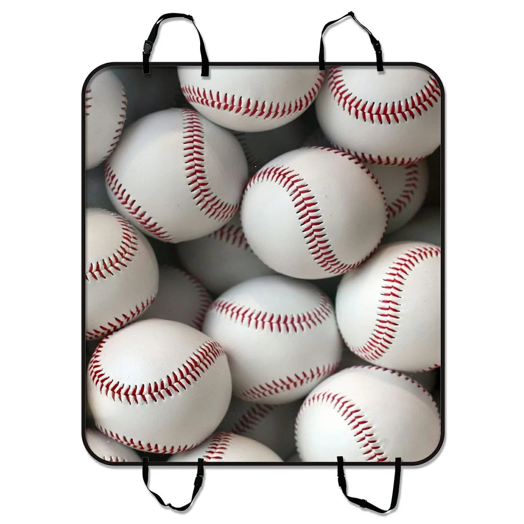 GCKG baseball balls sports Pet Car Seat Coating Dog Car Seat Mat Hammock Cargo Mat Trunk Mat For Cars Trucks and SUV 54x60 inches