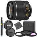 Nikon AF-P DX NIKKOR 18-55mm f/3.5-5.6G VR Lens + UV Filter, Circular Polarizer, Florescent Neutral Density Filter, Font and Rear Lens Caps 1 Year Seller Warranty