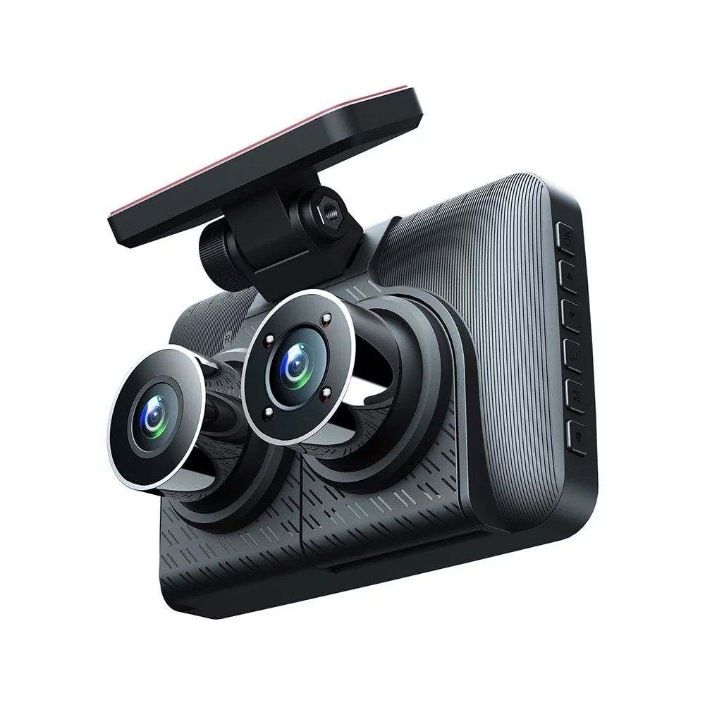 Shinysix Dash Cam Front and Rear Inside 3 Cameras 1080+720+480P 4in Car Rearview Mirror Car Video Recording Camcorder Night Vision Car Camera Recorder Auto Safety Driving Recorder
