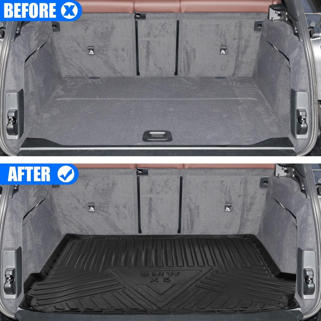 Cargo Liner fit 2019-2024 BMW X5 All Rear Trunk Wrap Cargo Tray Floor Mat BMW X5 2019 2020 2021 2022 2023 2024 Accessory , Black