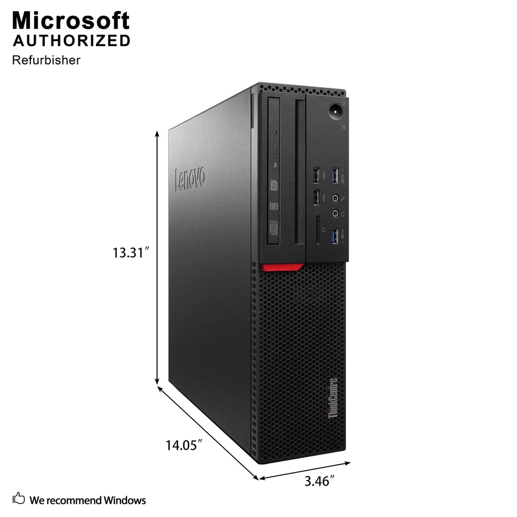 Lenovo ThinkCentre M800 SFF High Permance Desktop Computer, Intel Quad Core i5-6400 up to 3.3GHz, 8G DDR4, 512G SSD, DVD, WiFi, BT, 4K Support, DP, VGA, Win10 Pro 64 En/Sp/Fr Used Grade A