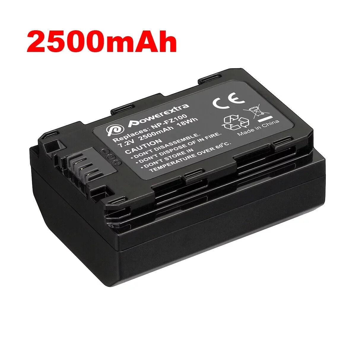 2500mAh Battery Sony NP-FZ100 Sony Alpha A9 A7 III A7R III DSLR Camera