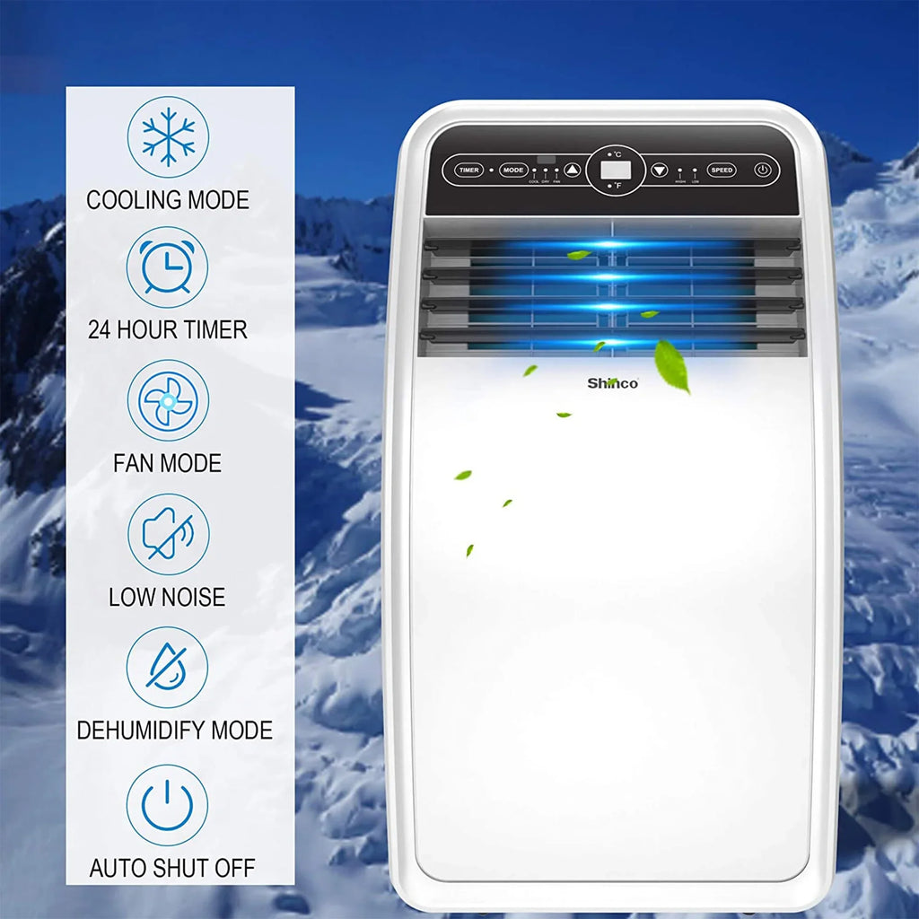 Shinco 8,000 BTU Portable AC Unit, Dehumidifier, and Fan 200 SqFt Rooms