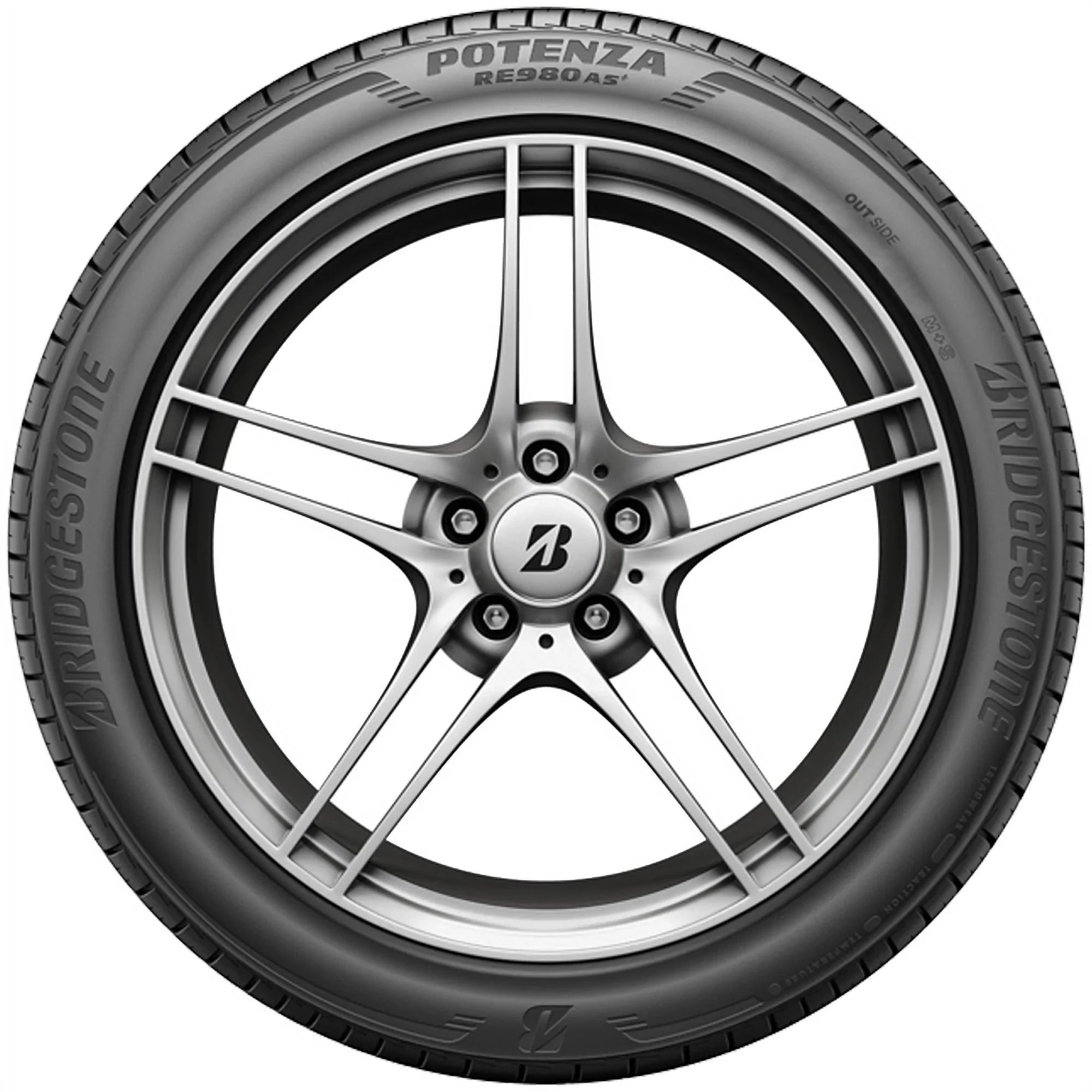 Bridgestone Potenza RE980AS+ 305/30R20 103W XL Tire Fits: 2020-22 Ford Mustang Shelby GT500