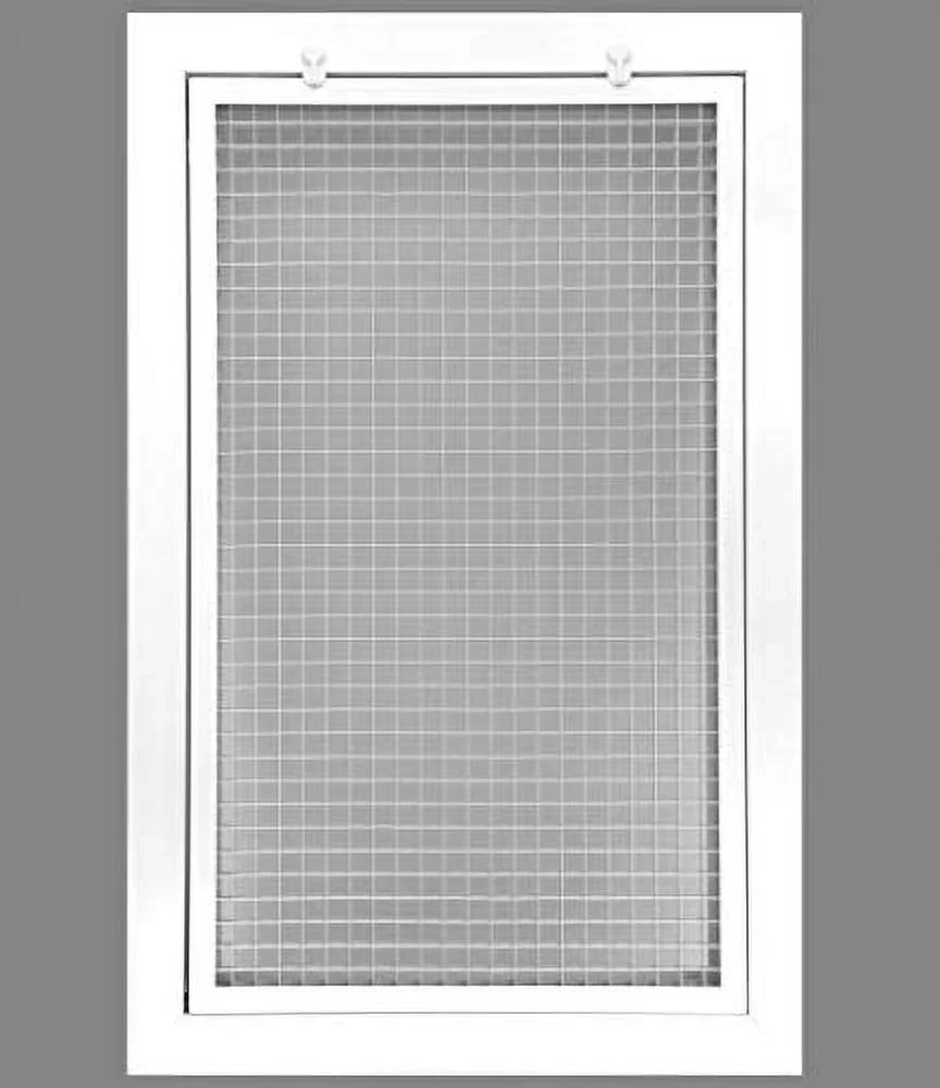 16" x 25" Cube Core Eggcrate Return Air Filter Grille 1" Filter - Aluminum - White Outer Dimensions: 18.5" x 27.5