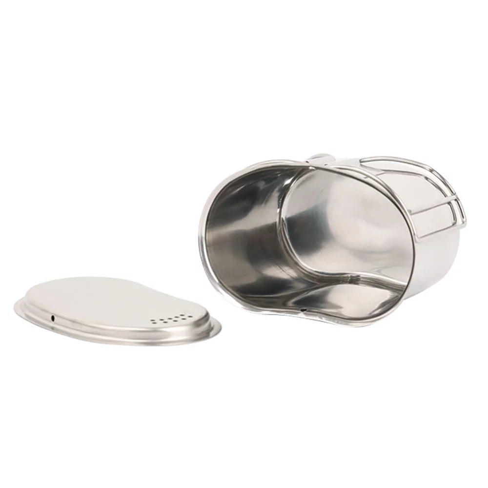 Lixada Kitchenware Set - Stainless Steel Canteen Cup Hanging Pot with Wood Stove Camping and Survival