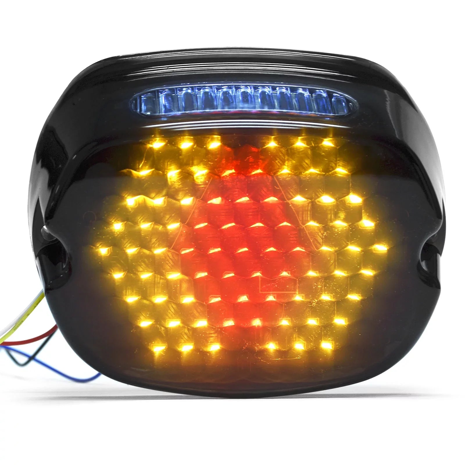 Krator Low Profile Smoke LED Tail Light Turn Signals Brake Light Running Light with Harley Davidson Ultra Classic Electra Glide CVO FLHTCUSE 2006-2013 - Fits Most 6-1/4" Round Headlights